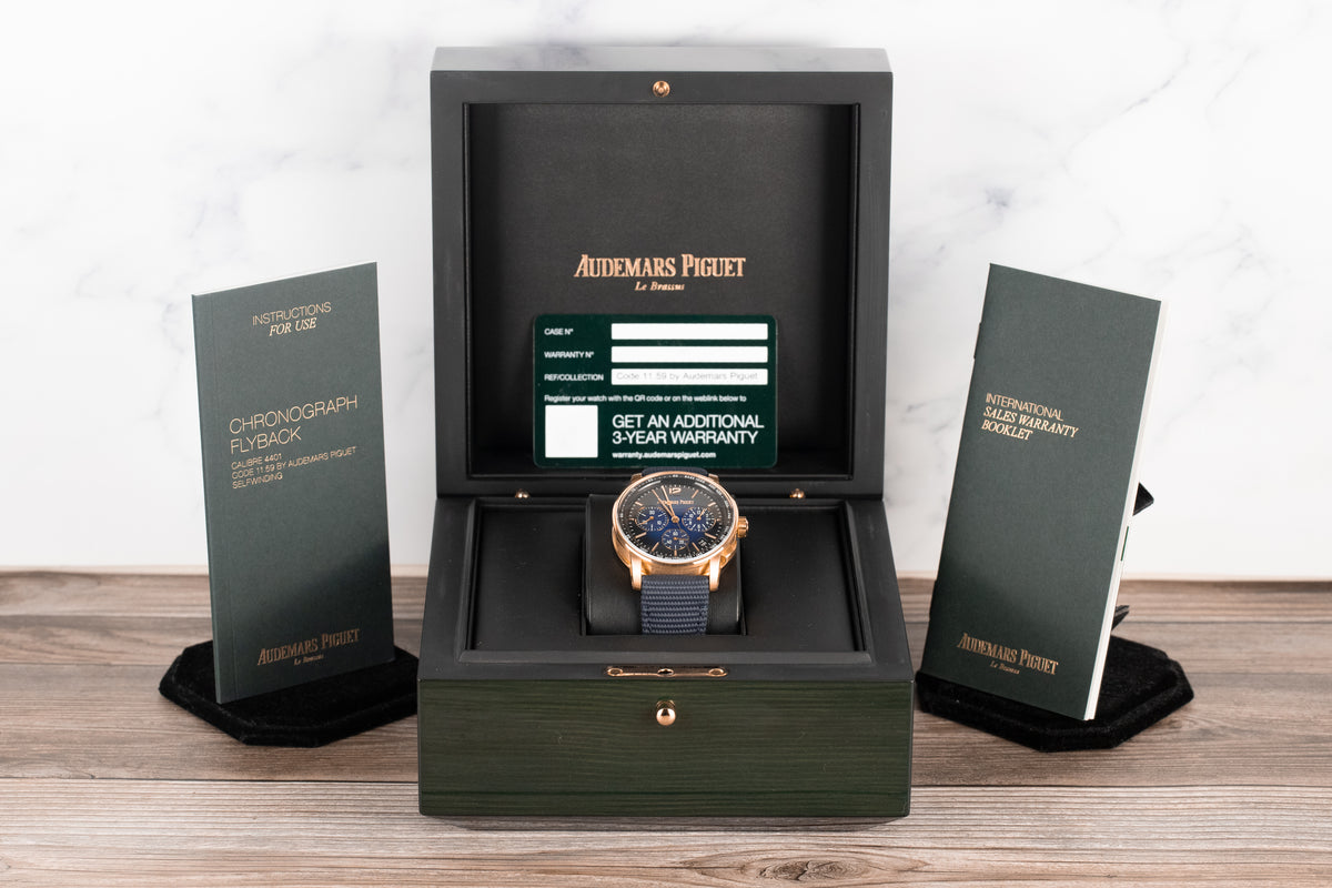 Audemars Piguet<br>26393OR Code 11.59 Chronograph Blue Dial