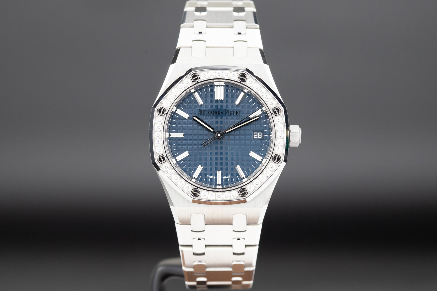Audemars Piguet 77451ST Royal Oak Blue Dial Diamond Bezel