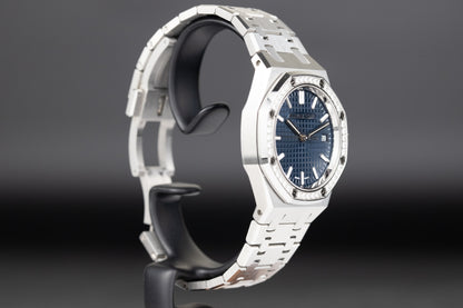 Audemars Piguet 77451ST Royal Oak Blue Dial Diamond Bezel