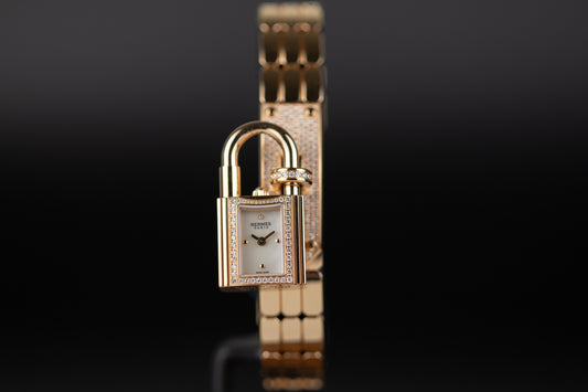 Hermes  Kelly Rose Gold Watch Mini model 16mm