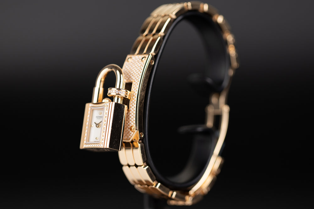 Hermes <br>Kelly Rose Gold Watch Mini model 16mm