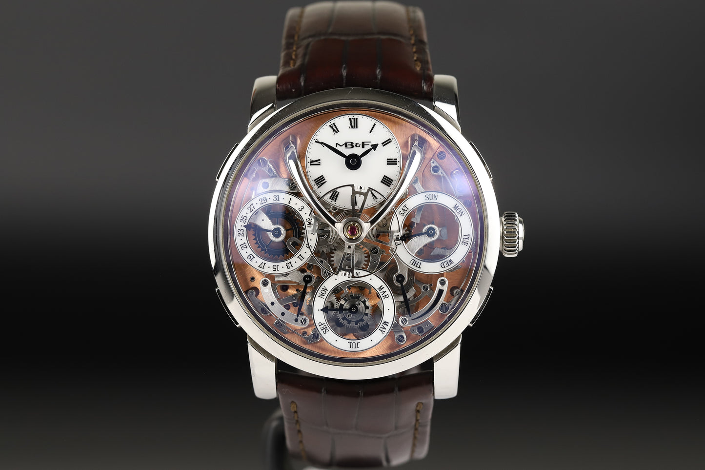 MB&F 03.SL.S Legacy Machine Perpetual Salmon Dial