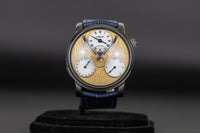 MB&F <br>03.WL.FY Legacy Machine Split Escapement Frosted Yellow Dial Limited to 18 Pieces