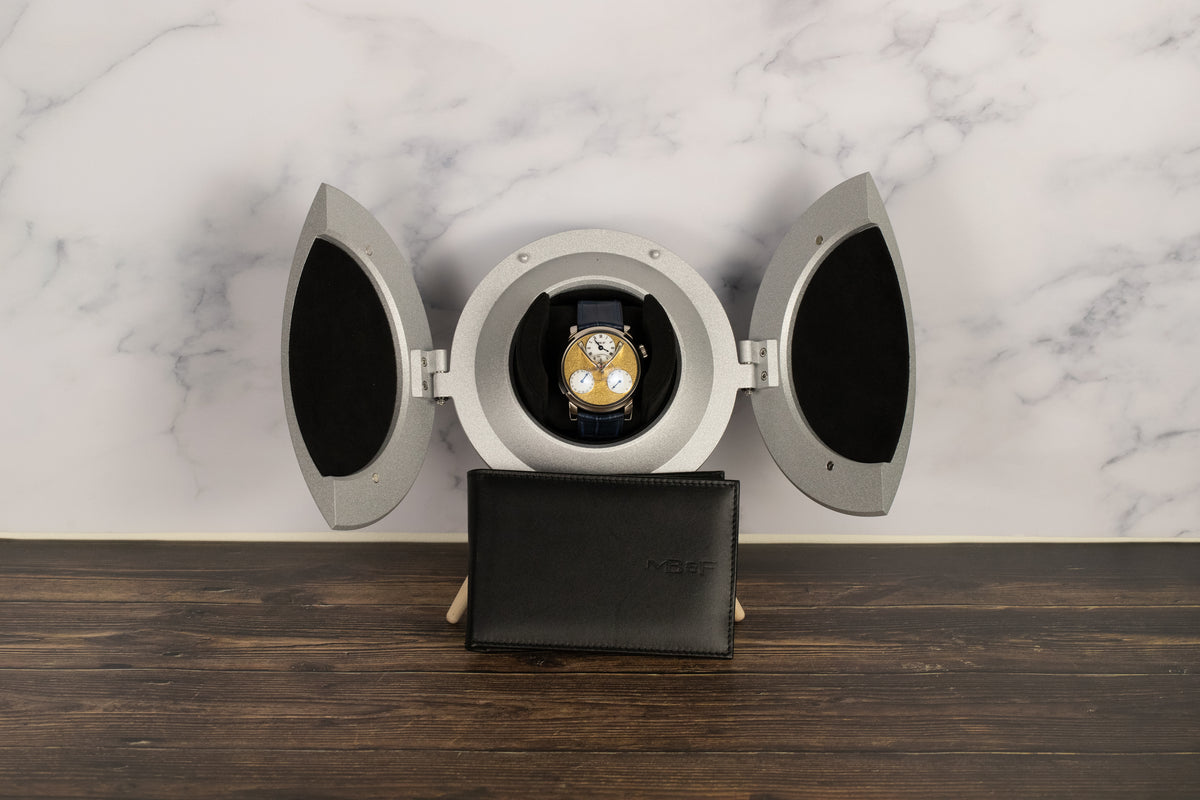 MB&F <br>03.WL.FY Legacy Machine Split Escapement Frosted Yellow Dial Limited to 18 Pieces