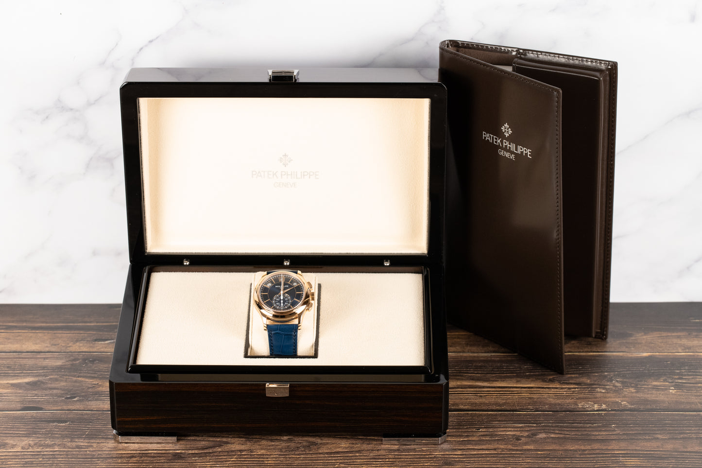 Patek Philippe 5905R Complications Flyback Chronograph Annual Calendar Blue Dial