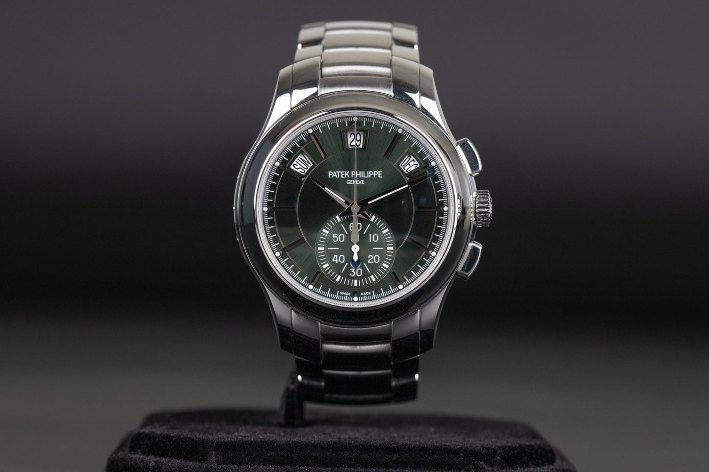 Patek Philippe 5905/1A Complications Flyback Chronograph Annual Calendar Green Dial