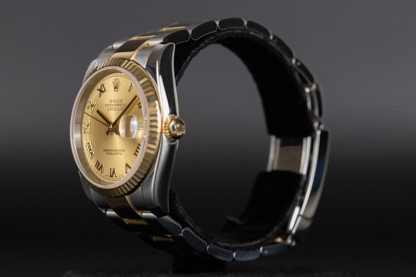Rolex 116233 Datejust 36 SS/YG Champagne Roman Numeral Dial