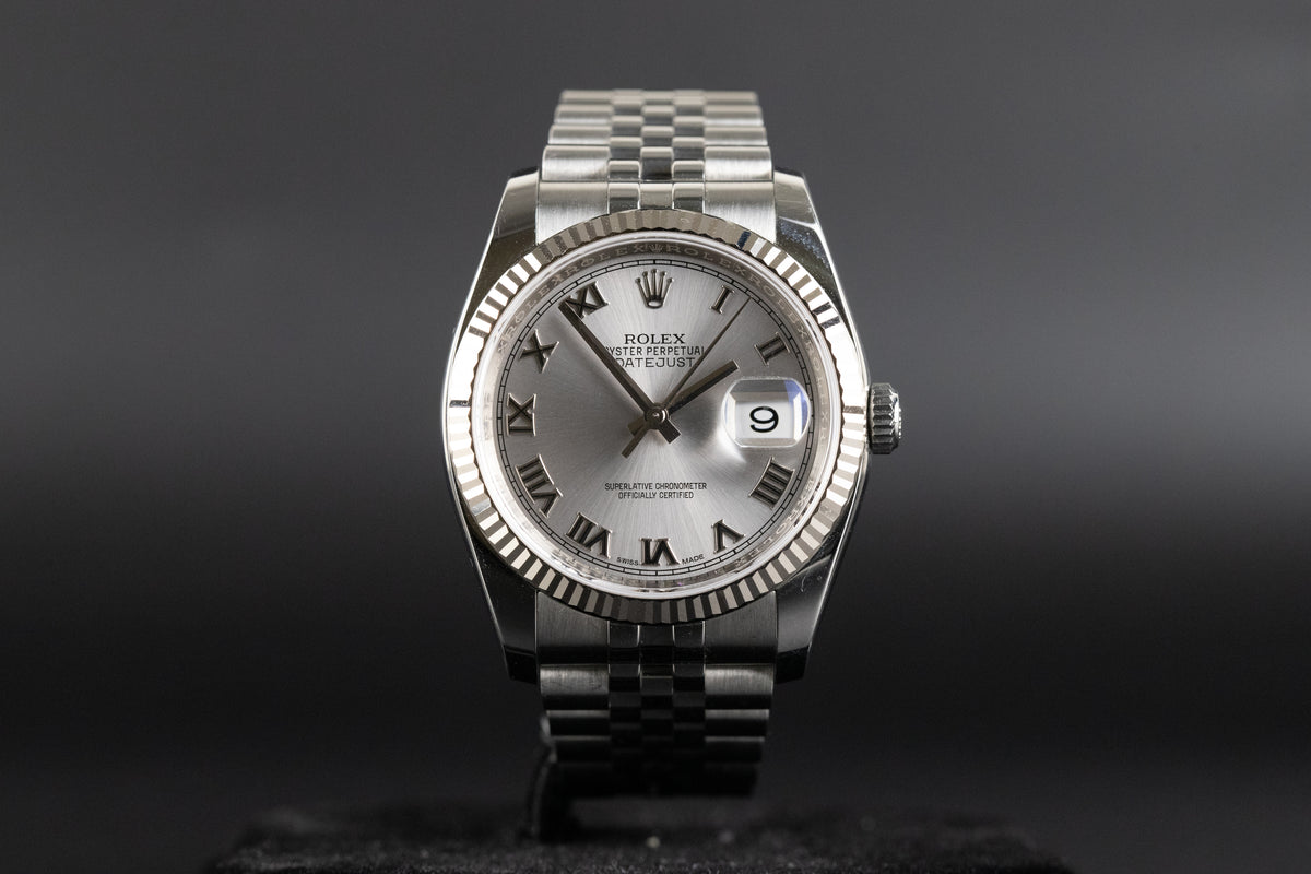 Rolex<br>116234 Datejust 36 Silver Roman Numeral Dial