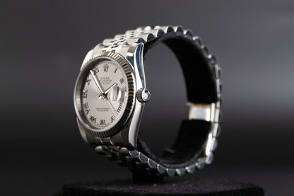 Rolex 116234 Datejust 36 Silver Roman Numeral Dial