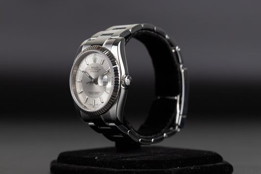 Rolex 116234 Datejust 36 Steel Rare Tuxedo Dial