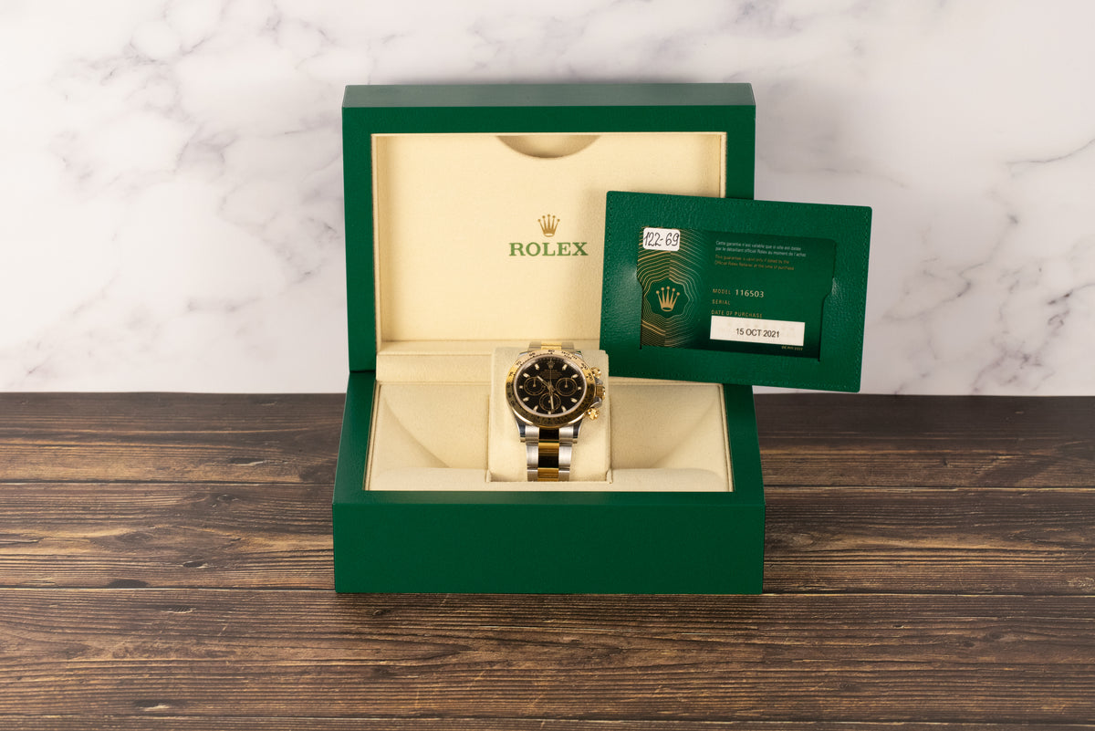 Rolex<br>116503 Daytona SS/18k Black Dial