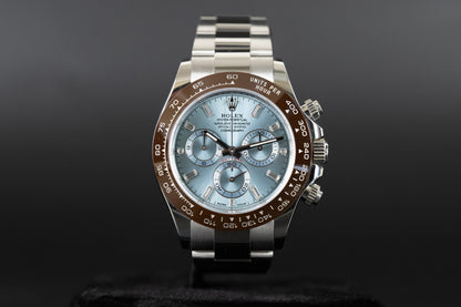 Rolex 116506 Daytona Platinum Ceramic Baguette Diamond Dial