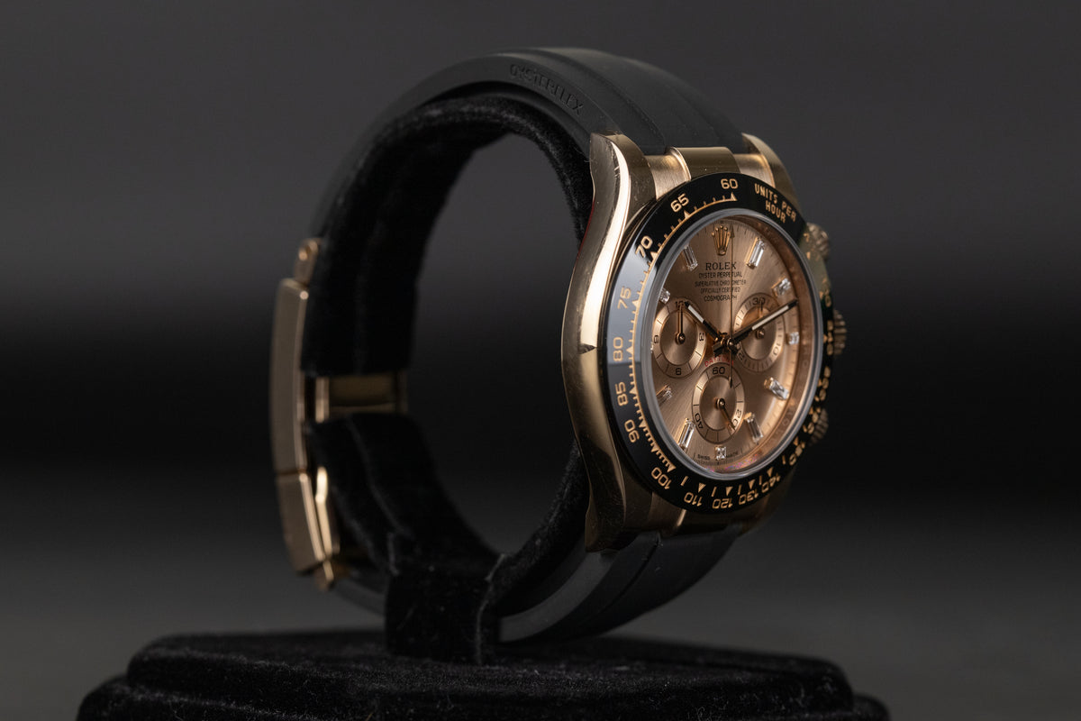 Rolex<br>116515LN Daytona Rose Gold Oysterflex Rose Dial