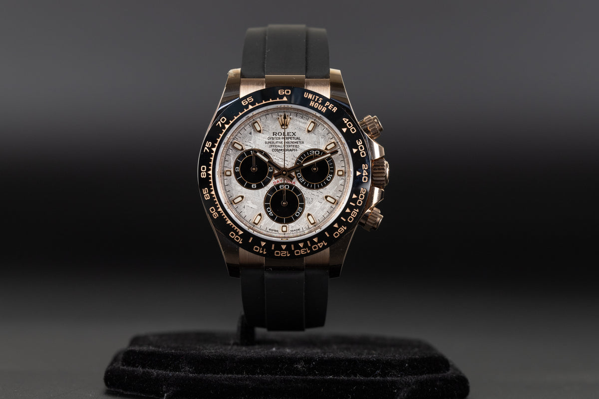 Rolex<br>116515LN Daytona Rose Gold Oysterflex Meteorite Dial