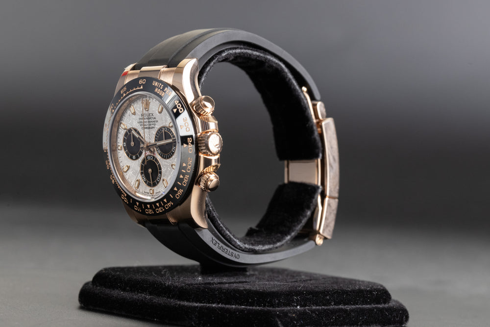 Rolex<br>116515LN Daytona Rose Gold Oysterflex Meteorite Dial
