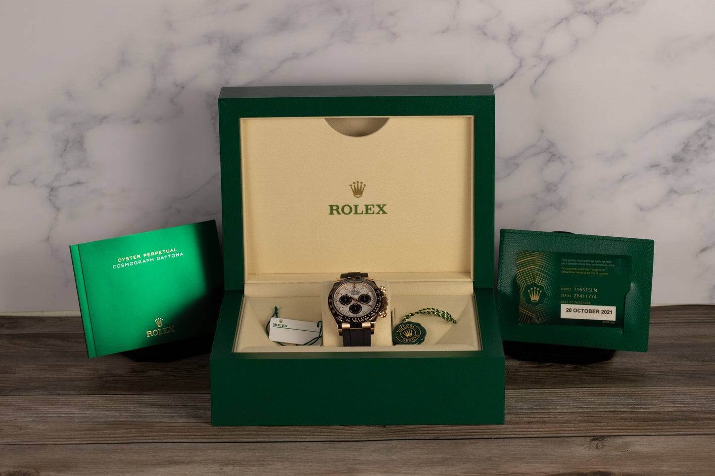 Rolex 116515LN Daytona Rose Gold Oysterflex Meteorite Dial