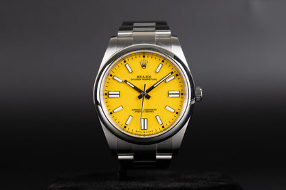 Rolex 124300 Oyster Perpetual 41mm Yellow Dial