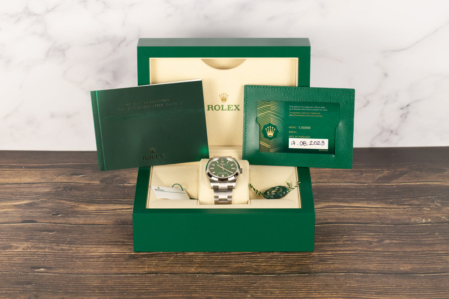 Rolex 126000 Oyster Perpetual 36mm Green Dial