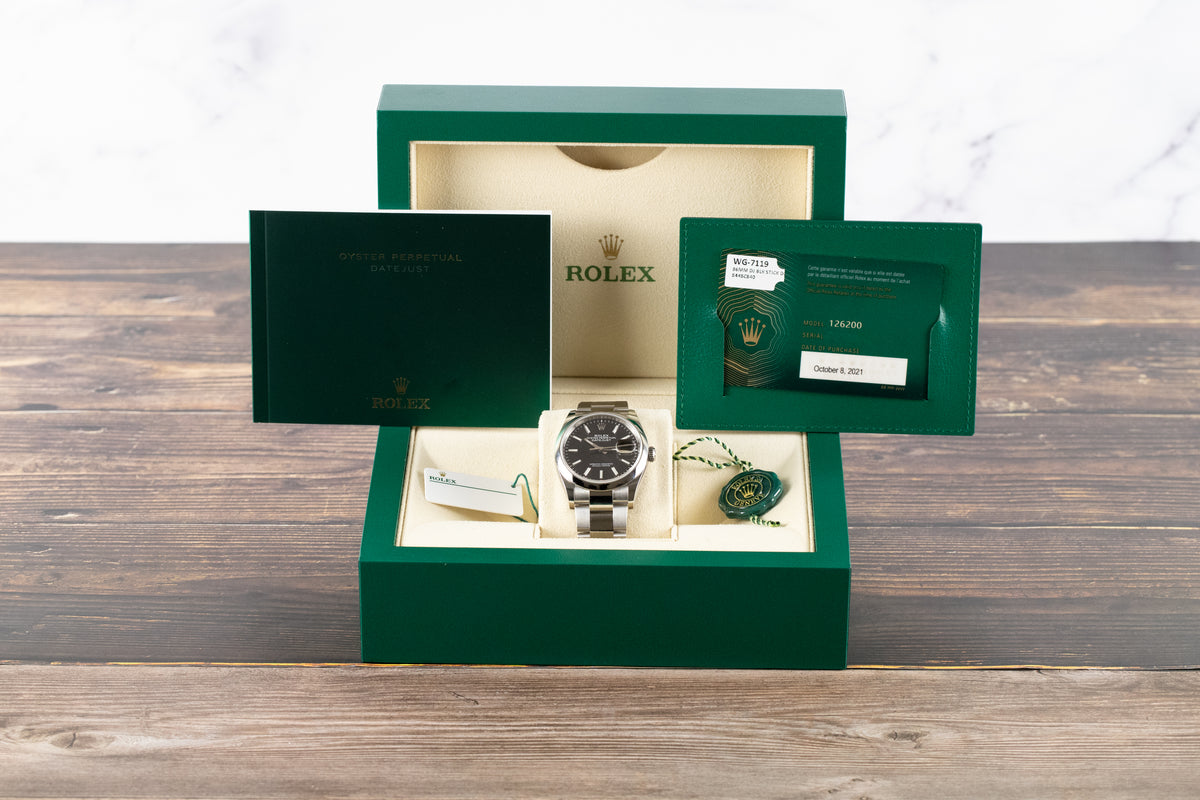 Rolex<br>126200 Datejust 36 Black Dial