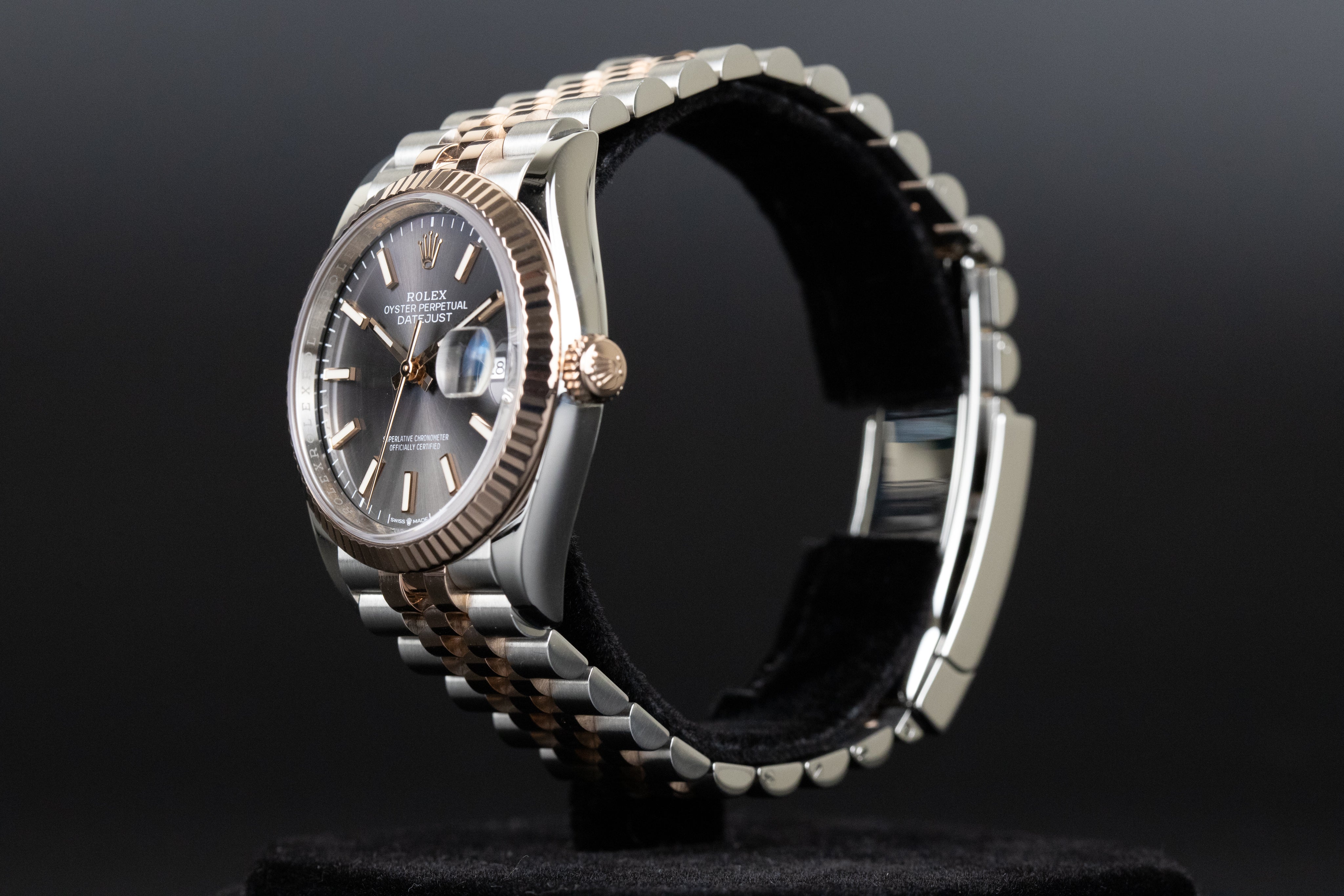 rila 0813 Rolex126231 Datejust 36 SS/RG Slate Index Dial – Newport