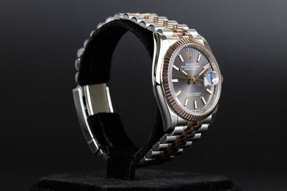 Rolex 126231 Datejust 36 SS/RG Slate Index Dial