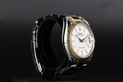Rolex 126233 Datejust 36 SS/18k White Dial