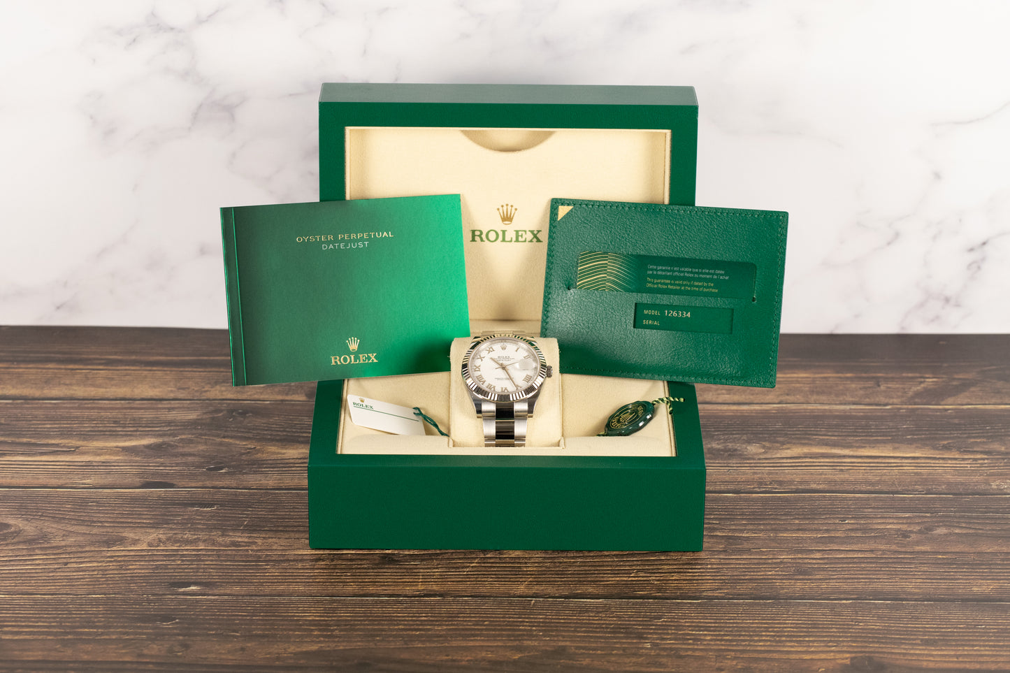 Rolex 126334 Datejust 41 White Roman Numeral Dial