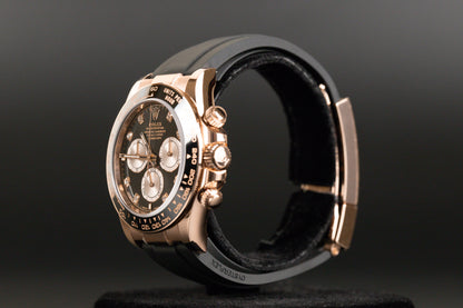 Rolex 126515 Daytona Oysterflex Rose Gold Black Diamond Dial