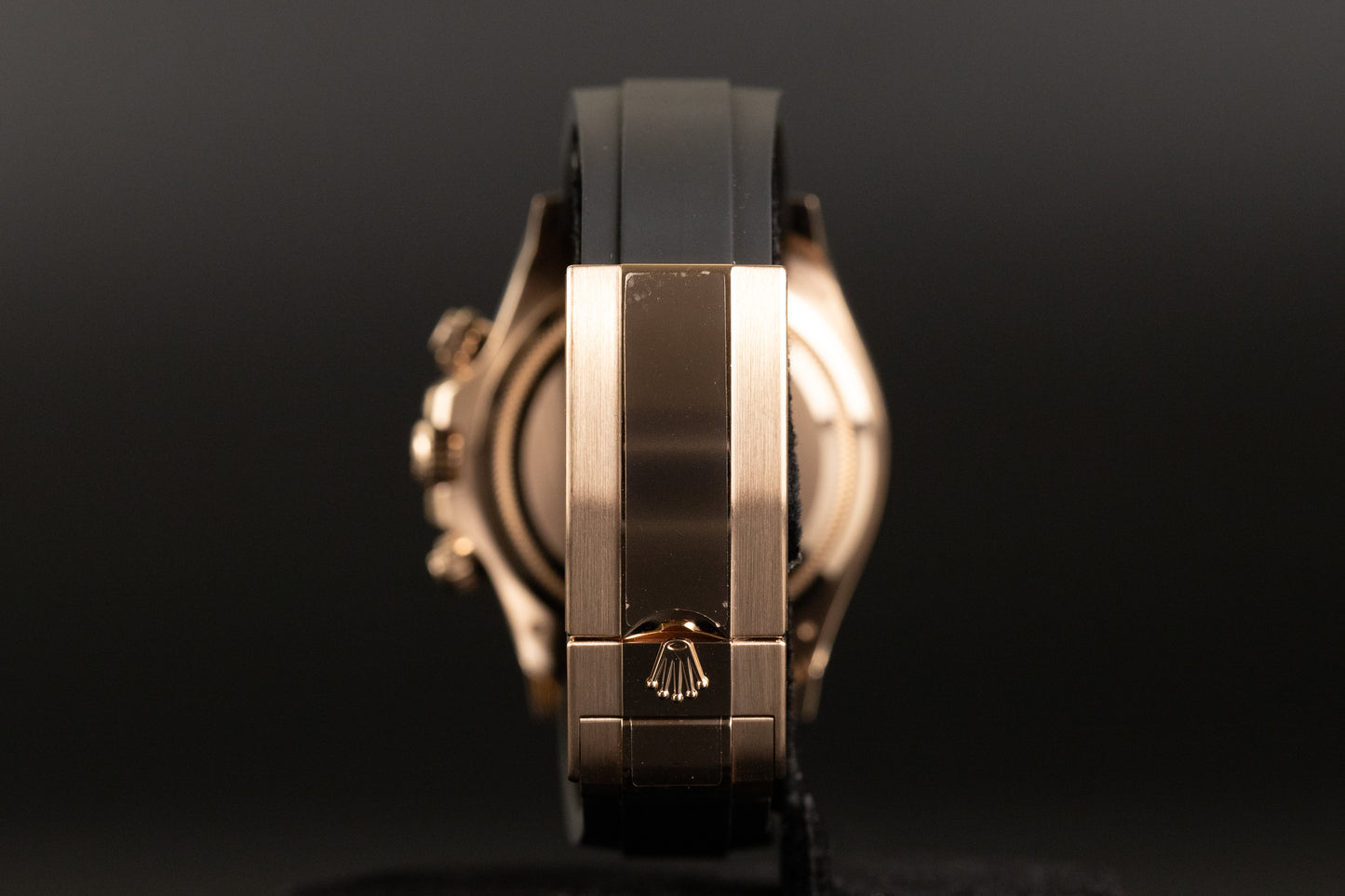 Rolex 126515 Daytona Oysterflex Rose Gold Black Diamond Dial
