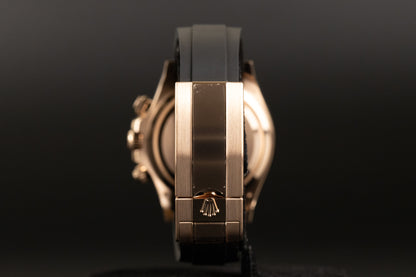 Rolex 126515 Daytona Oysterflex Rose Gold Black Diamond Dial