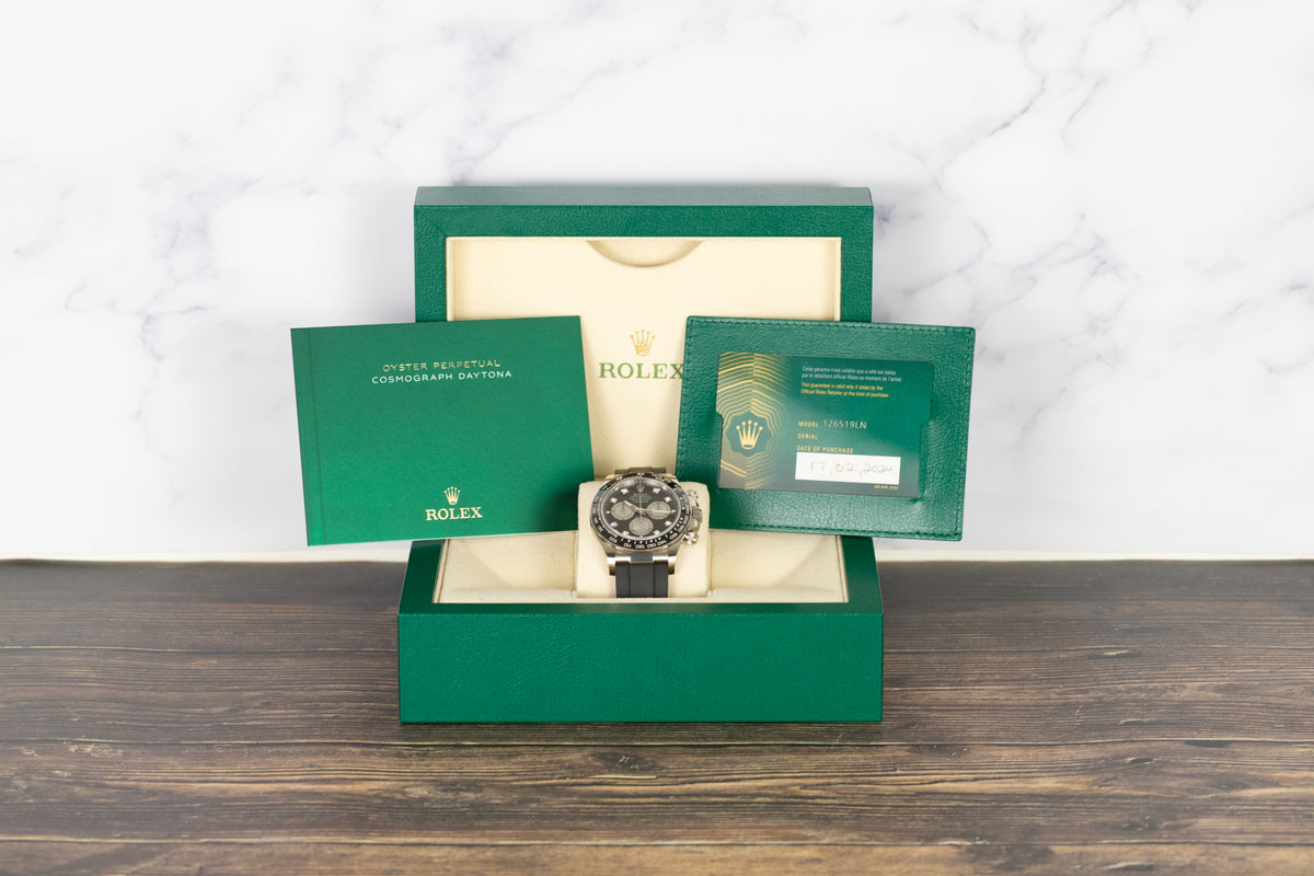 Rolex<br>126519LN Daytona Black Diamond Dial Oysterflex