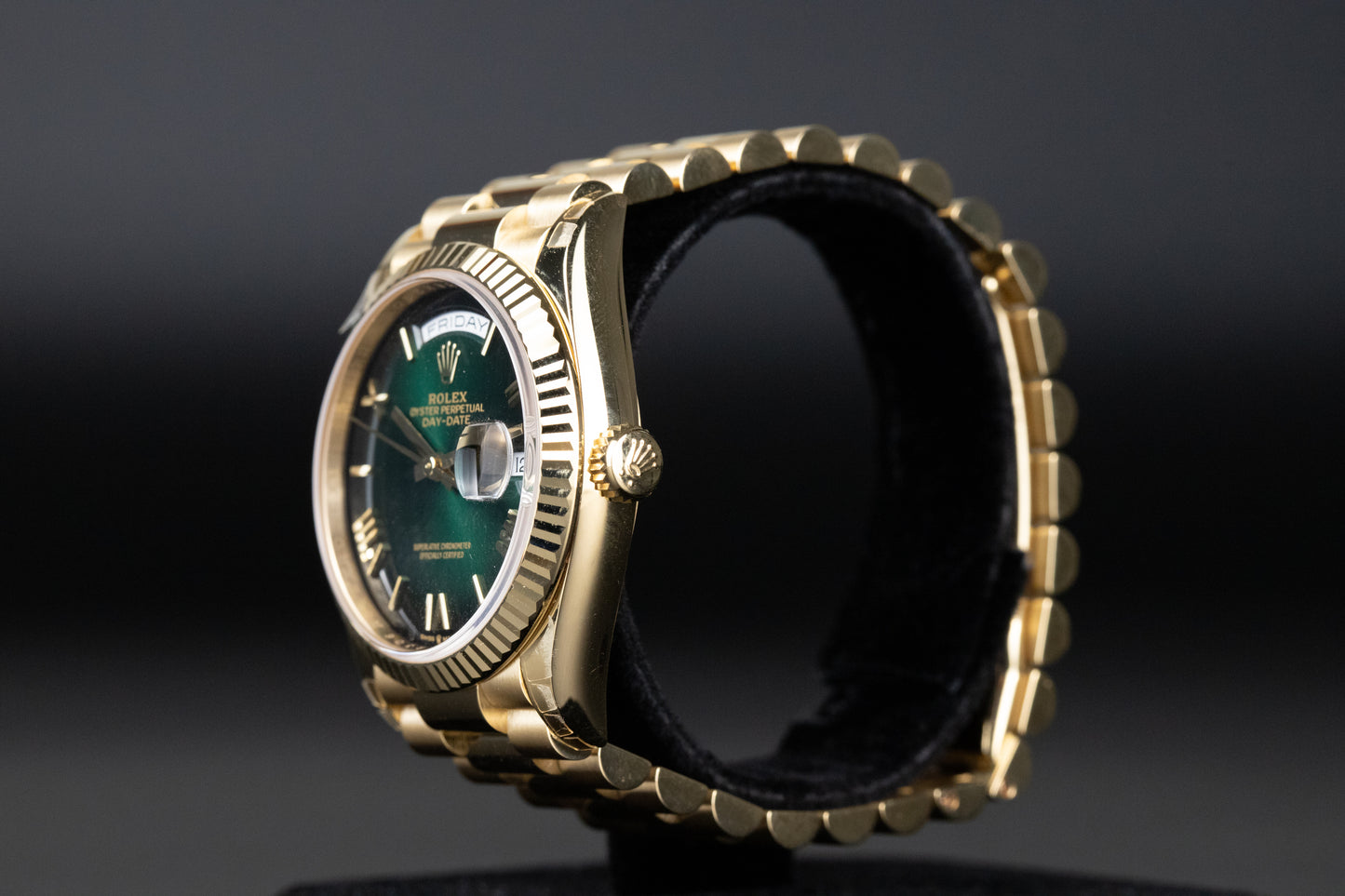 Rolex 128238 Day-Date 36 Green Ombre Dial