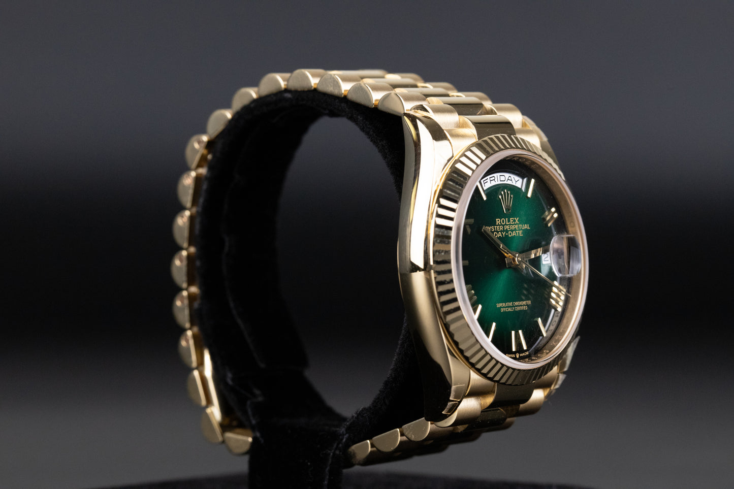 Rolex 128238 Day-Date 36 Green Ombre Dial
