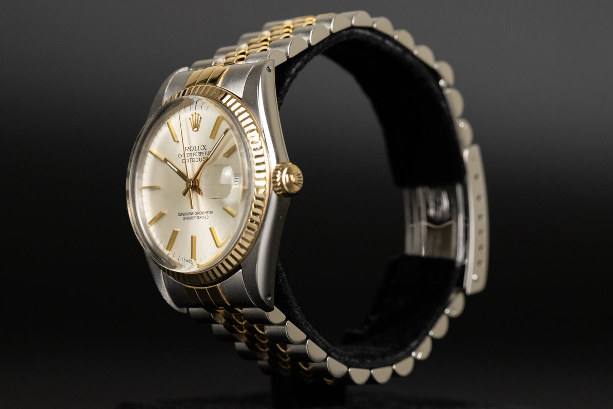 Rolex 16013 Datejust 36 SS/18k Silver Dial – Newport Watch Club