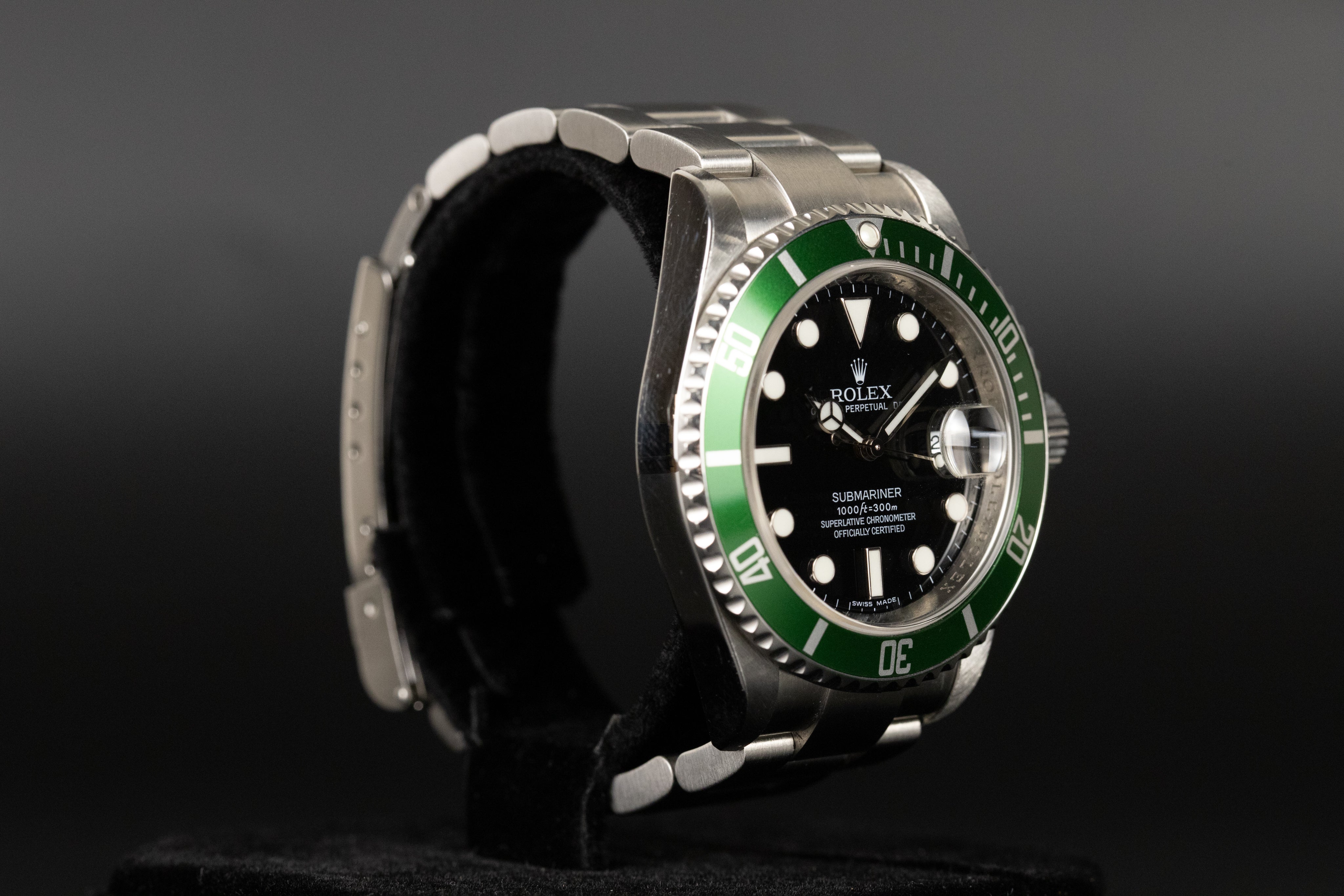 Rolex16610LV Submariner Kermit Newport Watch Club