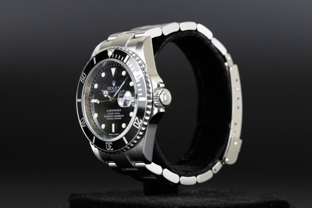 Rolex<br>16610 Submariner Date with Rehaut No Holes Black Dial