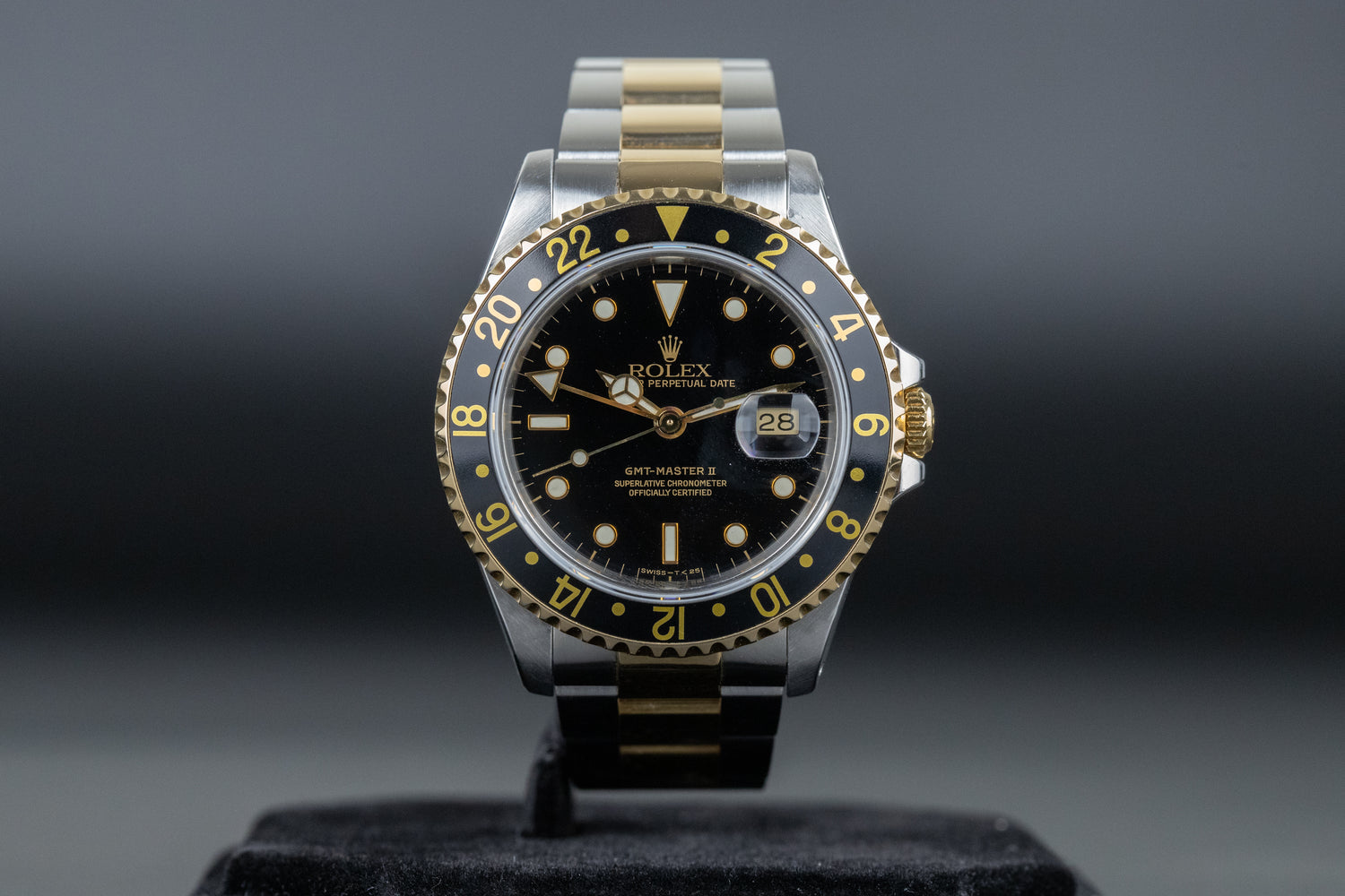 Rolex 16713 GMT Master II Black Dial