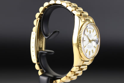 Rolex 1803 DayDate 36 White Quarters Dial Tiffany & Co. Stamp