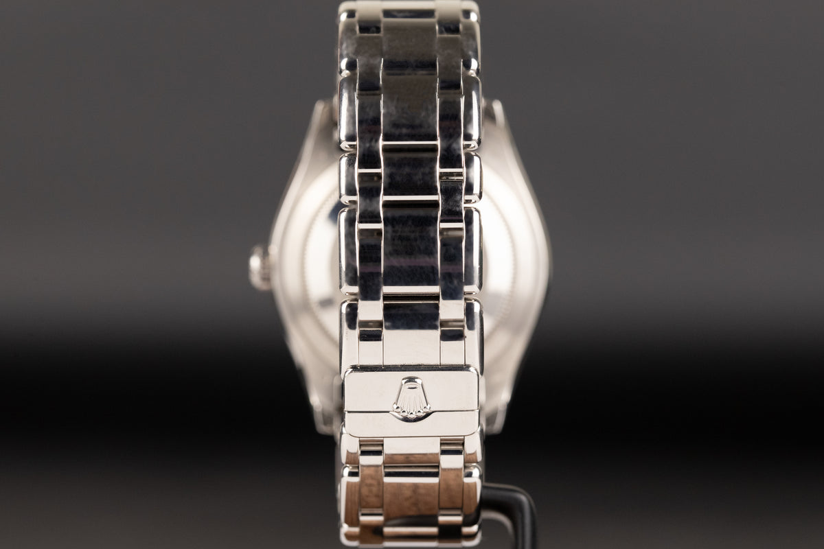 Rolex<br>18956BR Day-Date Masterpiece Platinum Silver Diamond Dial Baguette Diamond Bezel