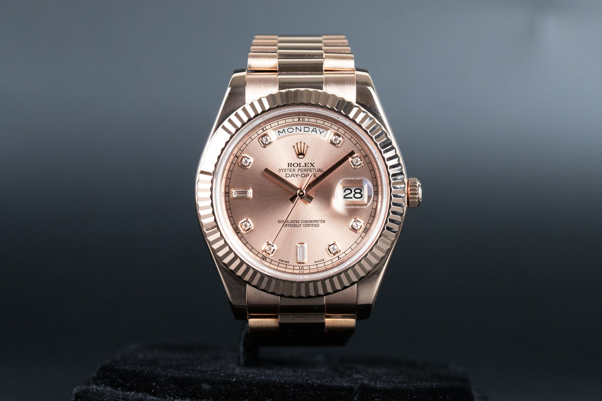 Rolex<br>218235 DayDate II Pink Diamond Dial