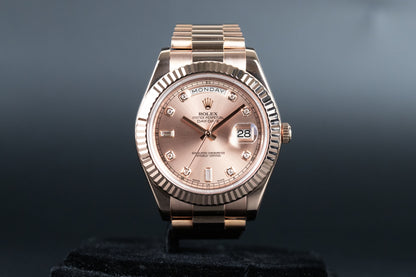 Rolex 218235 DayDate II Pink Diamond Dial
