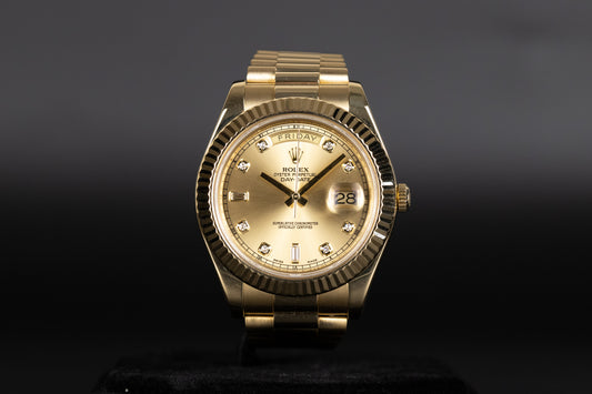 Rolex 218238 DayDate II Champagne Diamond Dial