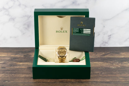 Rolex 218238 DayDate II Champagne Diamond Dial