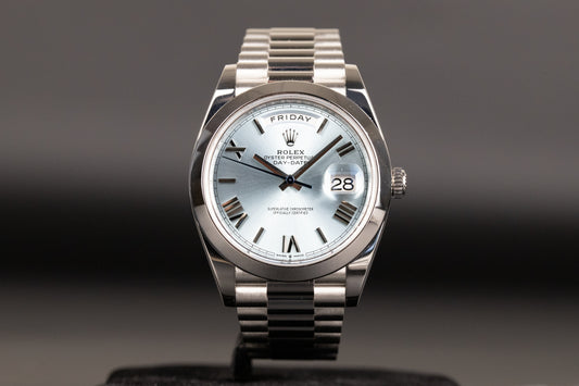 Rolex 228206 DayDate 40 Ice Blue Roman Numeral Dial