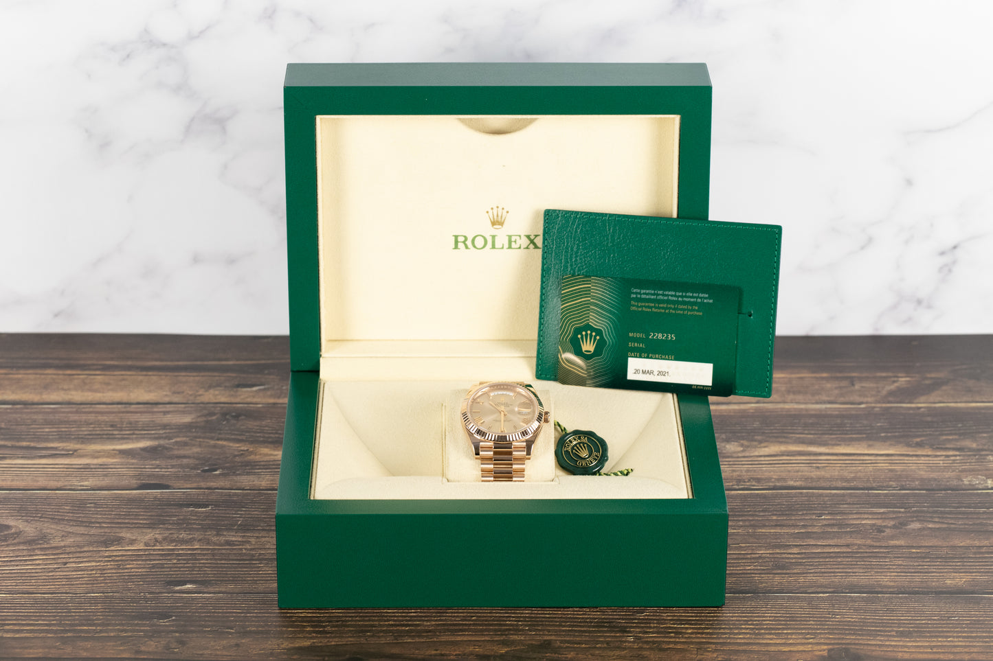 Rolex 228235 DayDate 40 Sundust Dial