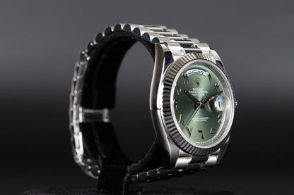 Rolex 228236 DayDate 40 Olive Green Hindi Arabic Dial