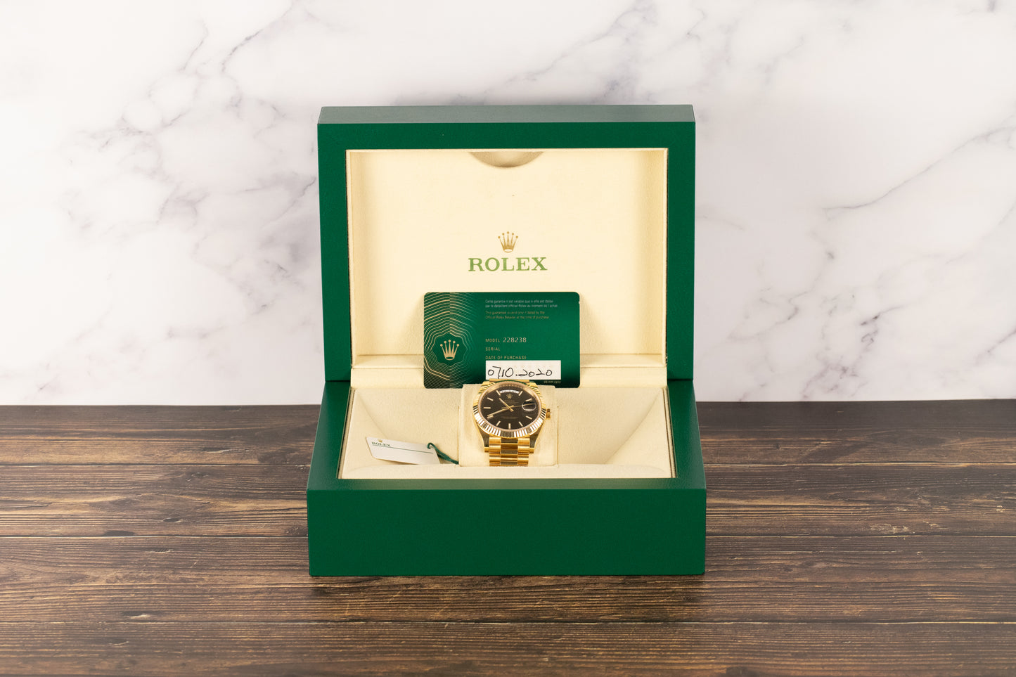 Rolex 228238 DayDate 40 Black Index Dial