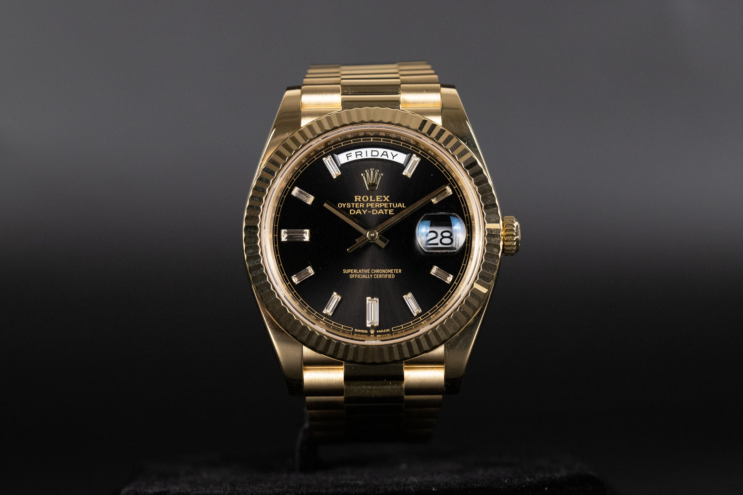 Rolex 228238 Day-Date 40 Black Diamond Dial