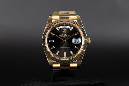Rolex 228238 Day-Date 40 Black Diamond Dial