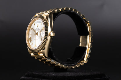 Rolex 228238 DayDate 40 Silver Roman Numeral Dial